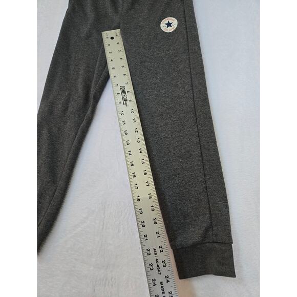 Converse All Star Girls dark Gray Jogger gym Pants medium - Picture 2 of 6